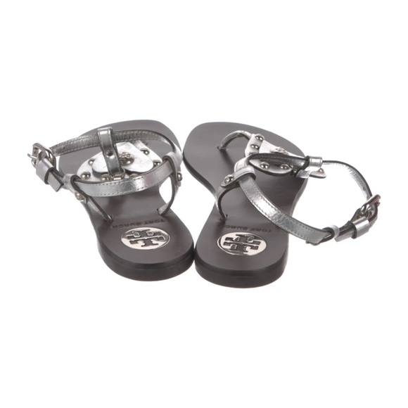 Tory Burch Silver Heart Sandals 6.5 - Picture 4 of 5